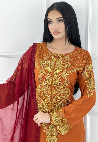 HSS-332- Readymade Heeras Suit - Memsaab Online