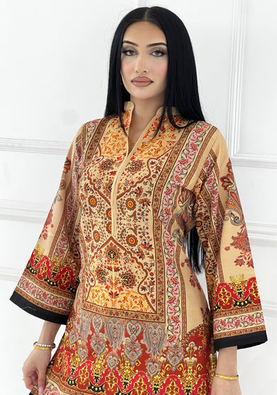 RBY-127-Readymade - Khaddar Silk Suit 2025 - Memsaab Online