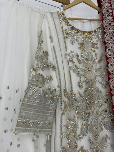 MARWS-10- White - Readymade - Memsaab Wedding Outfit - Memsaab Online