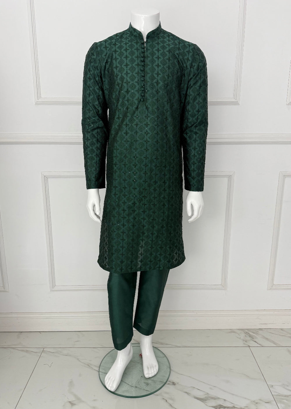 HKF104 Mens Embroidered Kurta Trouser - Memsaab Online
