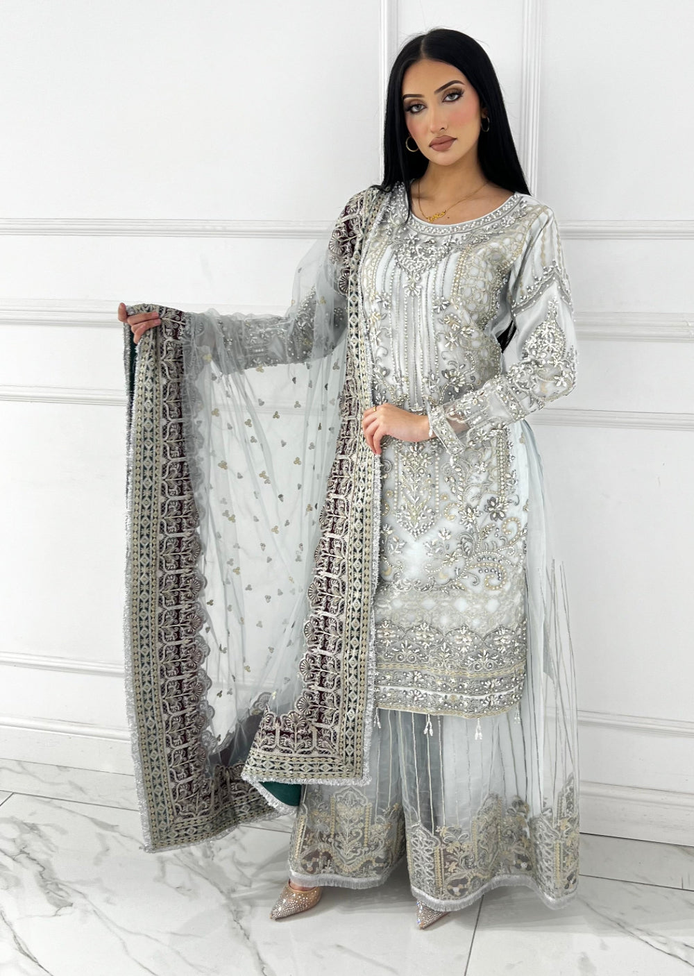 ARWS-12- Ferozi - Readymade - ARW Chiffon Collection 2025 - Memsaab Online