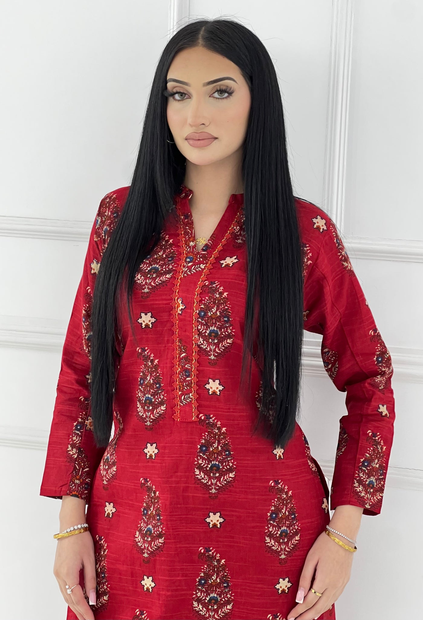 SLMN-45 Readymade Khaddar Co-ord - Memsaab Online