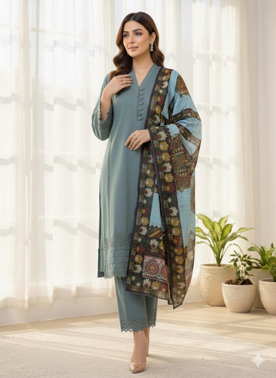 MSBMT-36 -Gulnoor - Readymade Outfit - 3 Piece Suit 2025 - Memsaab Online