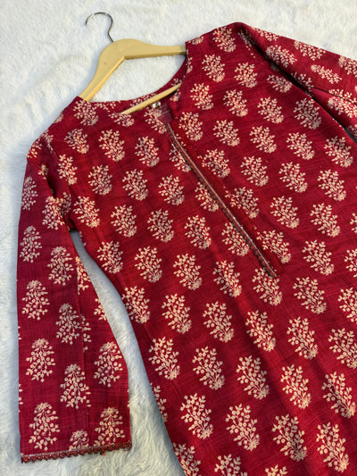 SLMN-12 Readymade Khaddar Co-ord - Memsaab Online