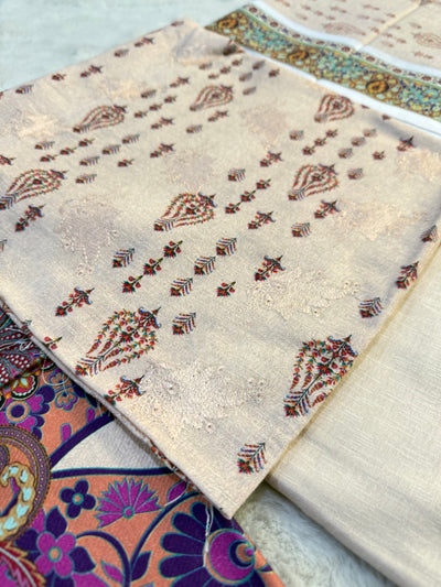 Chehra - Unstitched Winter Suit by ABC - Memsaab Online