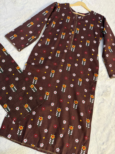 SLMN-21 Readymade Khaddar Co-ord - Memsaab Online