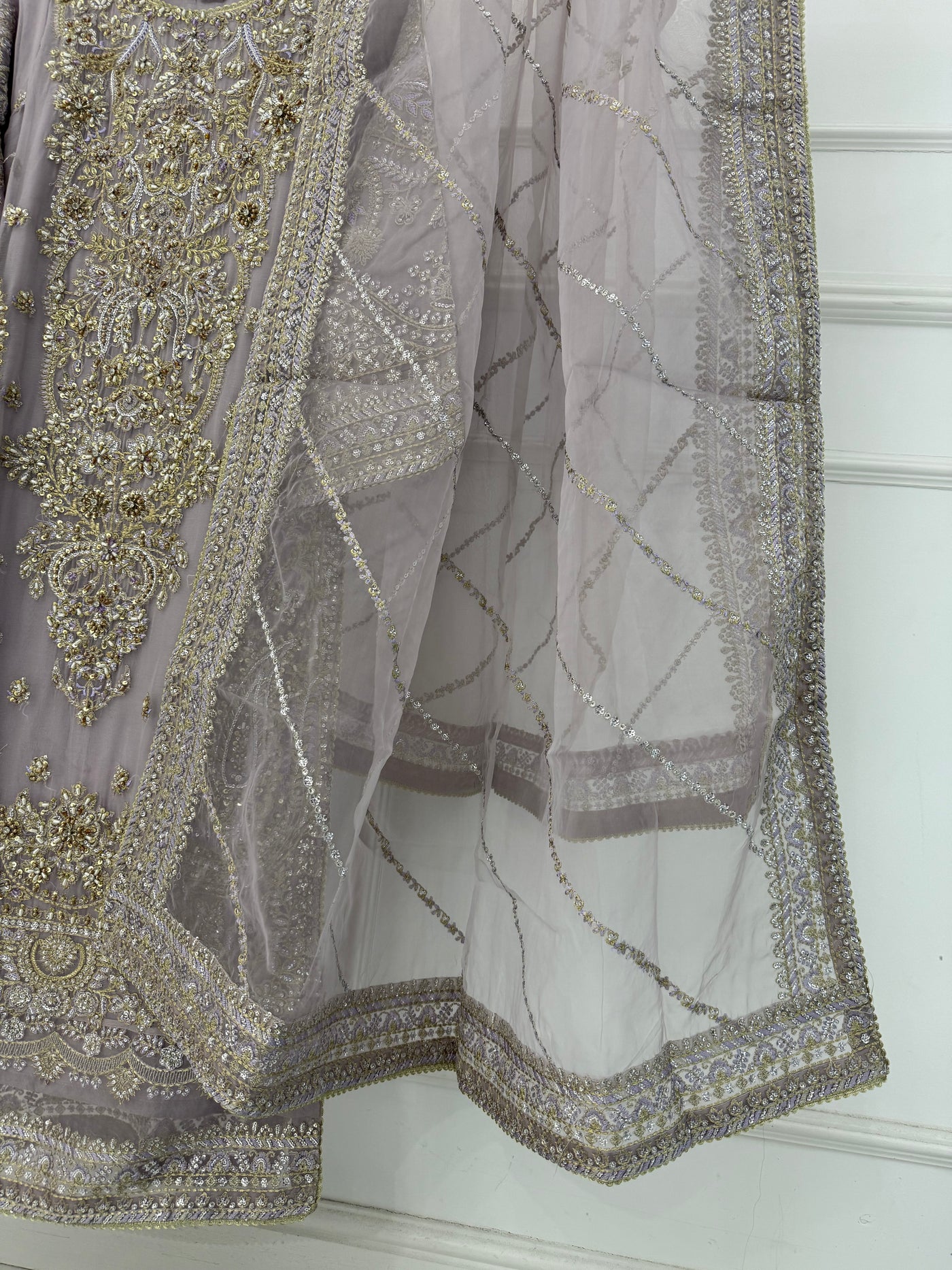 PS-0325 - L Purple - Readymade Chiffon Suit 2025 - Memsaab Online