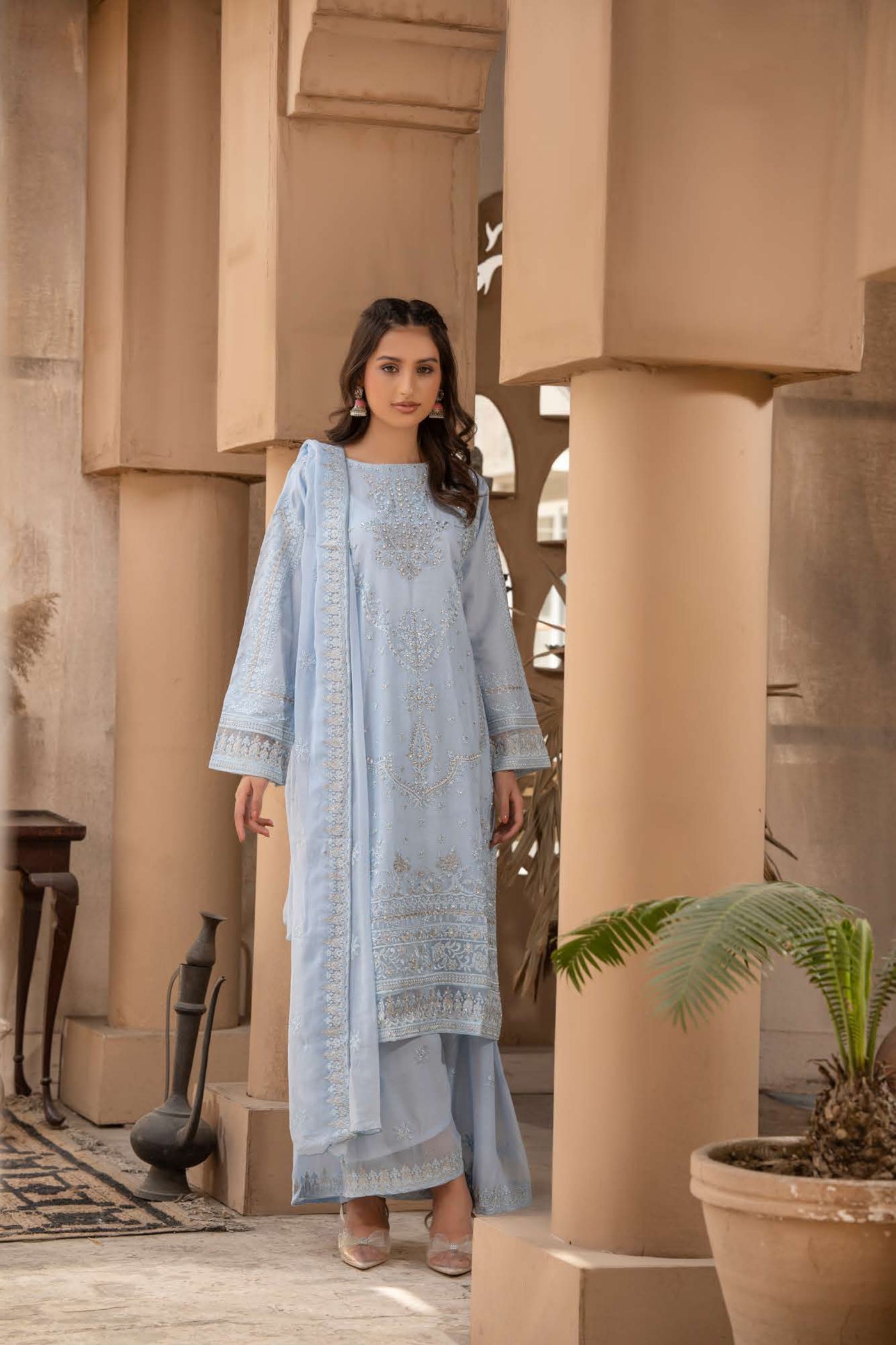 RGZ7102 - RANGZ Chiffon Mother and Daughter Suit - Memsaab Online