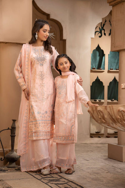 RGZ7102 - RANGZ Chiffon Mother and Daughter Suit - Memsaab Online