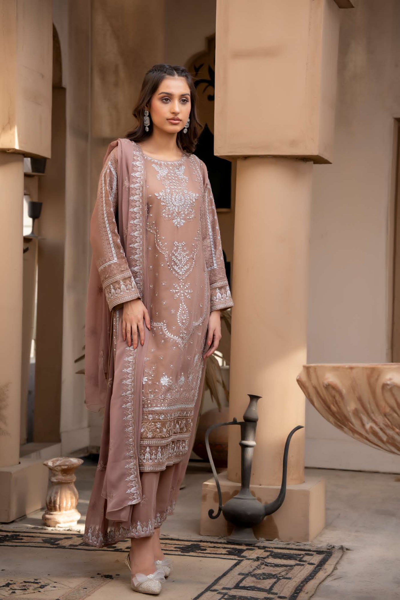RGZ7102 - RANGZ Chiffon Mother and Daughter Suit - Memsaab Online