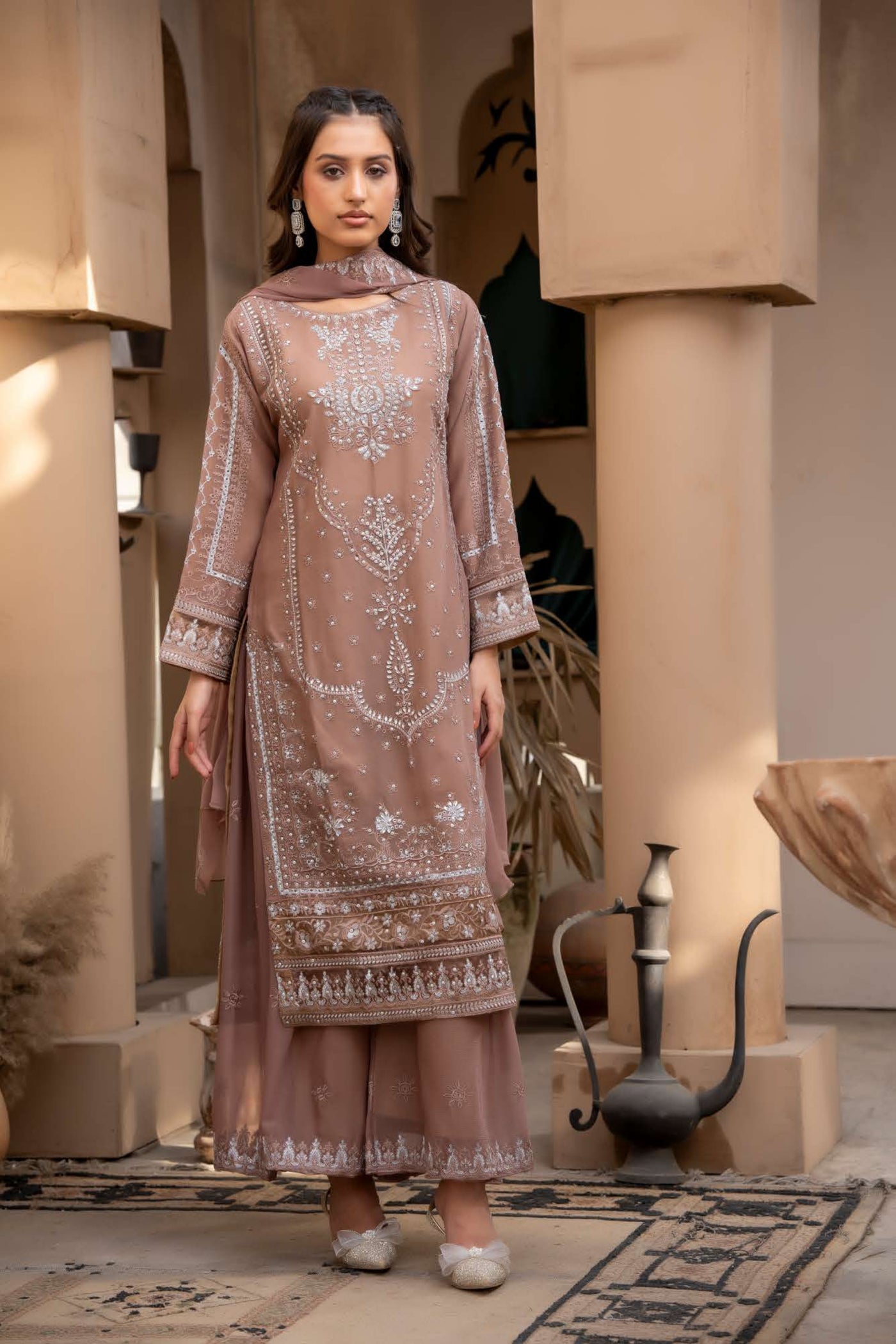 RGZ7102 - RANGZ Chiffon Mother and Daughter Suit - Memsaab Online