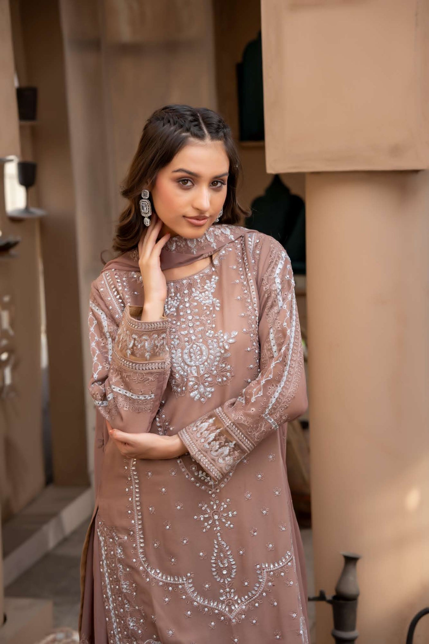 RGZ7102 - RANGZ Chiffon Mother and Daughter Suit - Memsaab Online
