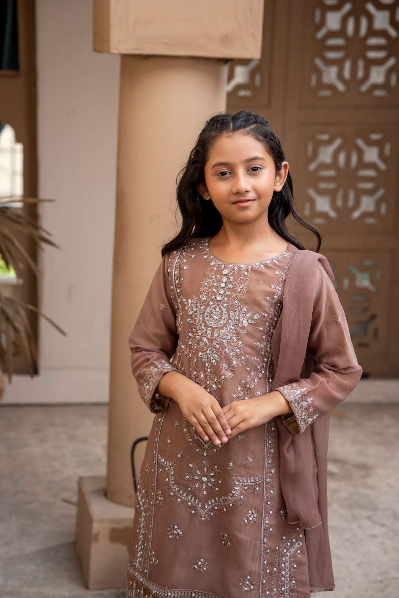 RGZ7102 - RANGZ Chiffon Mother and Daughter Suit - Memsaab Online