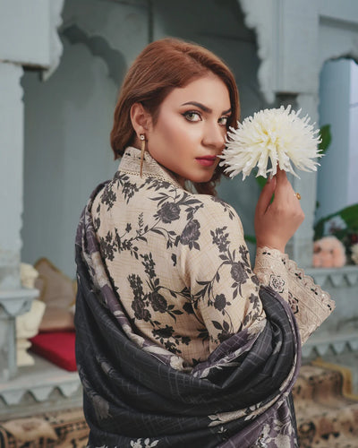 Mun-05 Readymade Winter Dhanak Suit - Memsaab Online