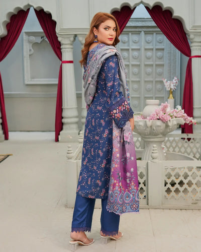 Mun-07 Readymade Winter Dhanak Suit - Memsaab Online