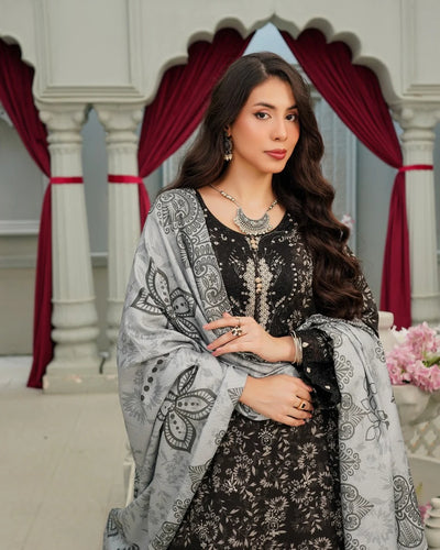 Mun-06 Readymade Winter Dhanak Suit - Memsaab Online