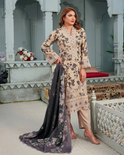 Mun-05 Readymade Winter Dhanak Suit - Memsaab Online