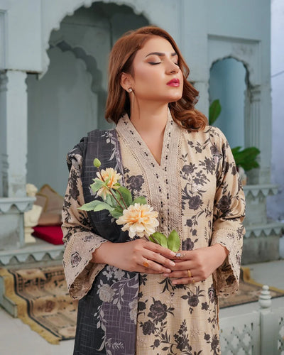 Mun-05 Readymade Winter Dhanak Suit - Memsaab Online