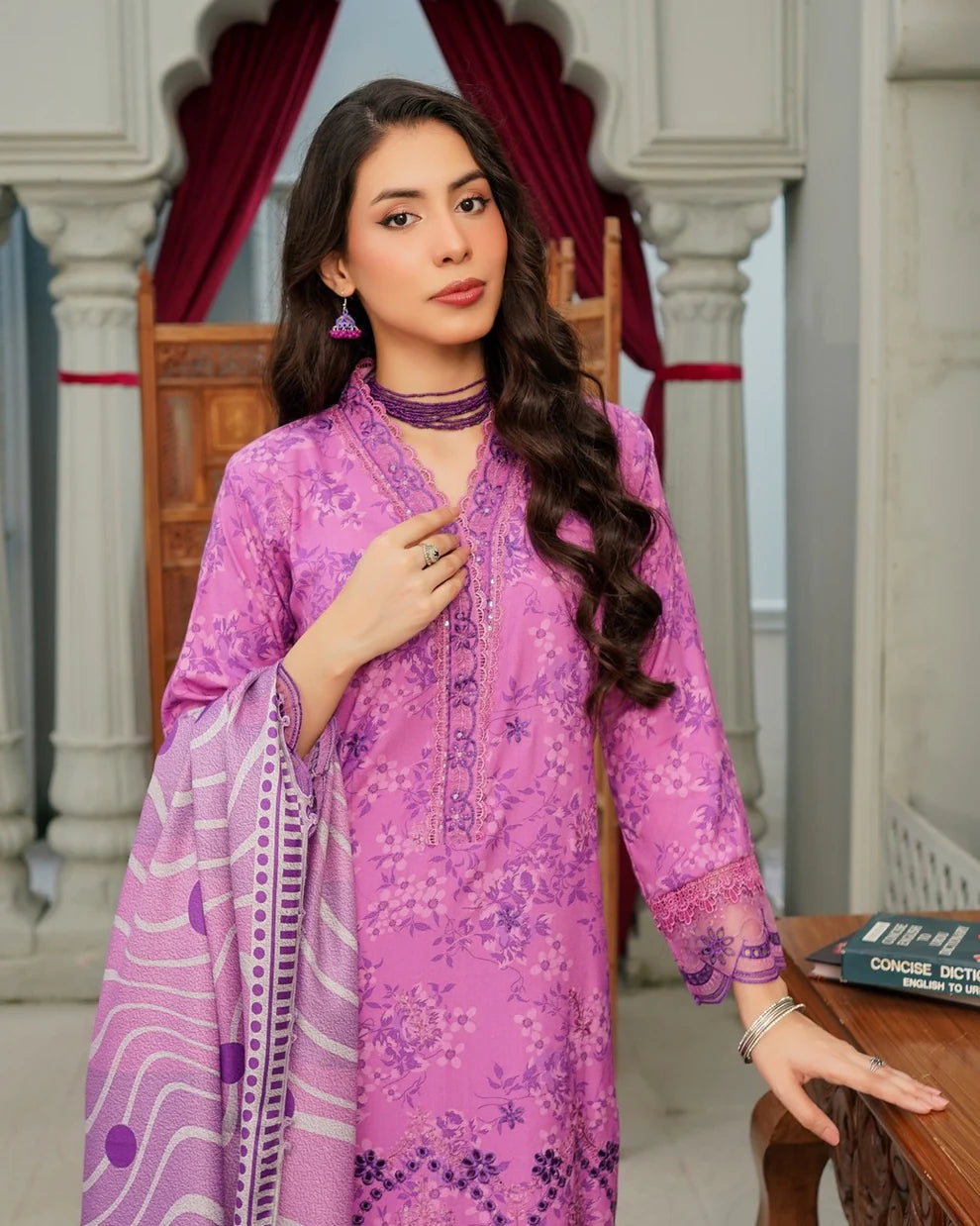 Mun-03 Readymade Winter Dhanak Suit - Memsaab Online