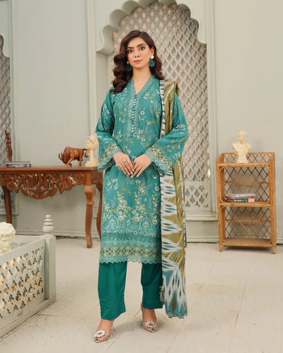Mun-04 Readymade Winter Dhanak Suit - Memsaab Online