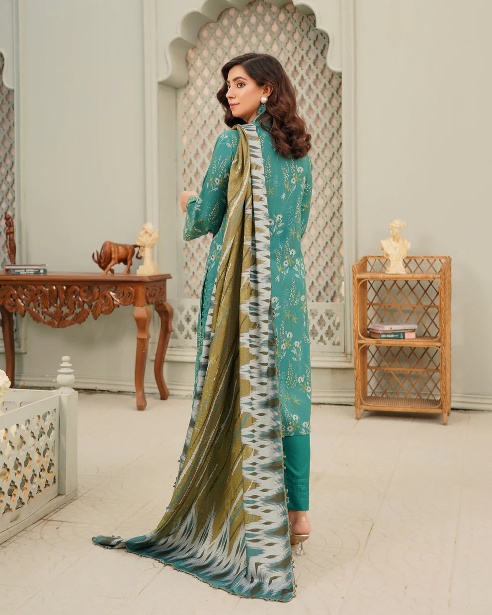 Mun-04 Readymade Winter Dhanak Suit - Memsaab Online