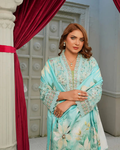 Mun-01 Readymade Winter Dhanak Suit - Memsaab Online