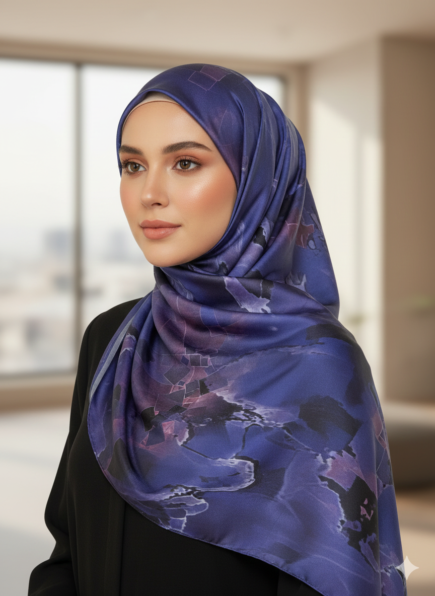 NA-142 Watercolour Silk MODAL Hijabs - Memsaab Online