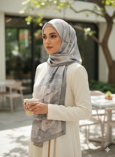 NA-142 Watercolour Silk MODAL Hijabs - Memsaab Online