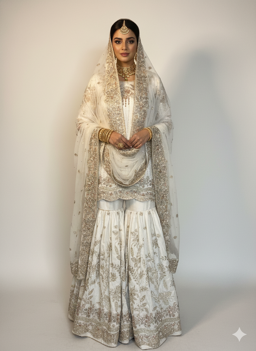 SRB124 - WHITE - Sehrish.B Designer