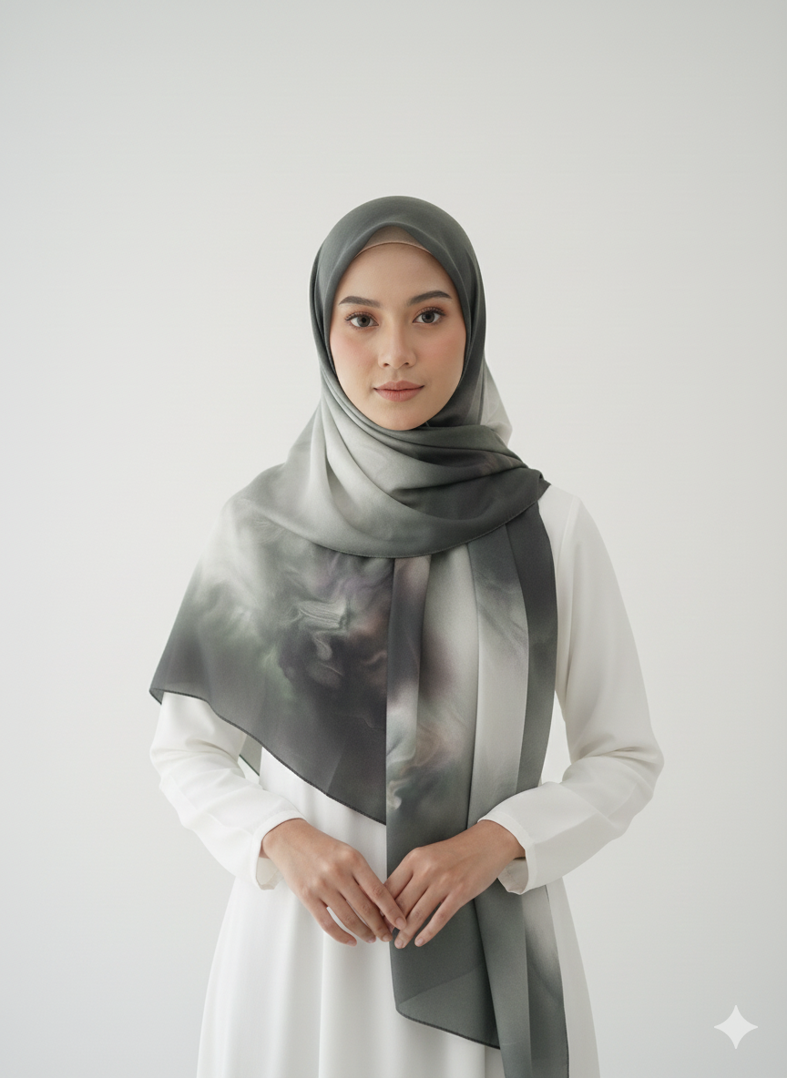 NA-141 Watercolour Silk MODAL Hijabs - Memsaab Online