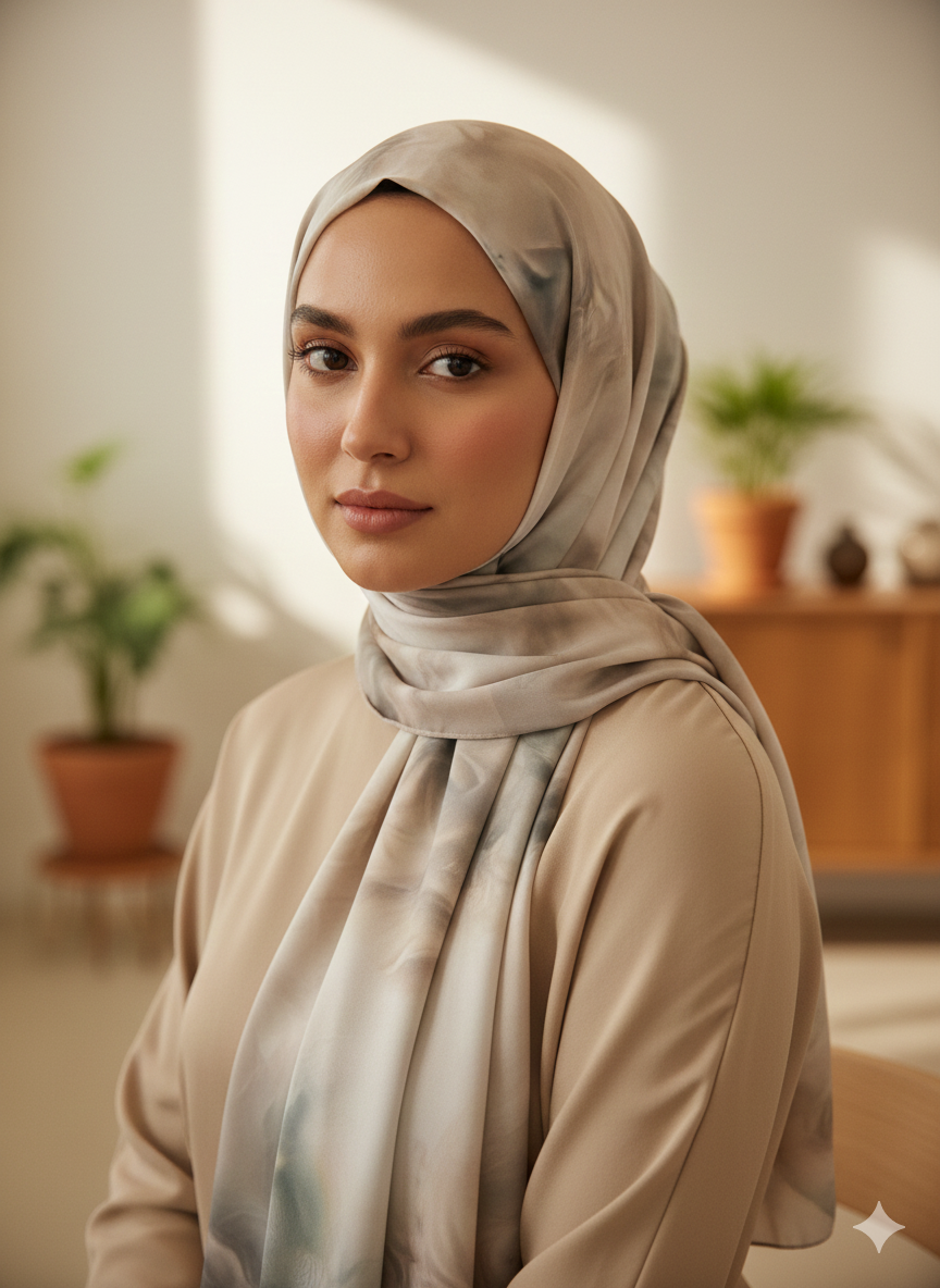 NA-141 Watercolour Silk MODAL Hijabs - Memsaab Online