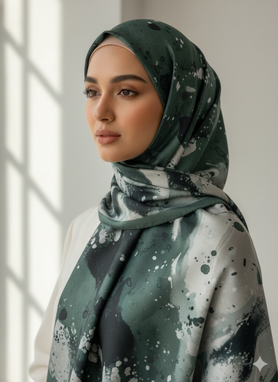 NA-143 Watercolour Silk MODAL Hijabs - Memsaab Online