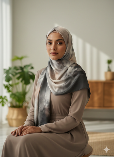 NA-141 Watercolour Silk MODAL Hijabs - Memsaab Online