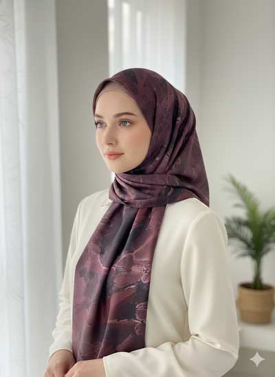 NA-142 Watercolour Silk MODAL Hijabs - Memsaab Online
