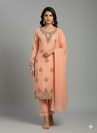 SRB114 - Readymade - Sehrish B Designer Suit - Memsaab Online