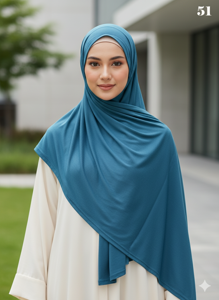 *5 for £10* Jersey Stretchy Large Hijab - Memsaab Online