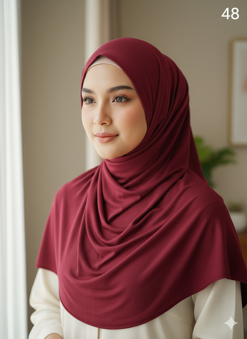 *5 for £10* Jersey Stretchy Large Hijab - Memsaab Online