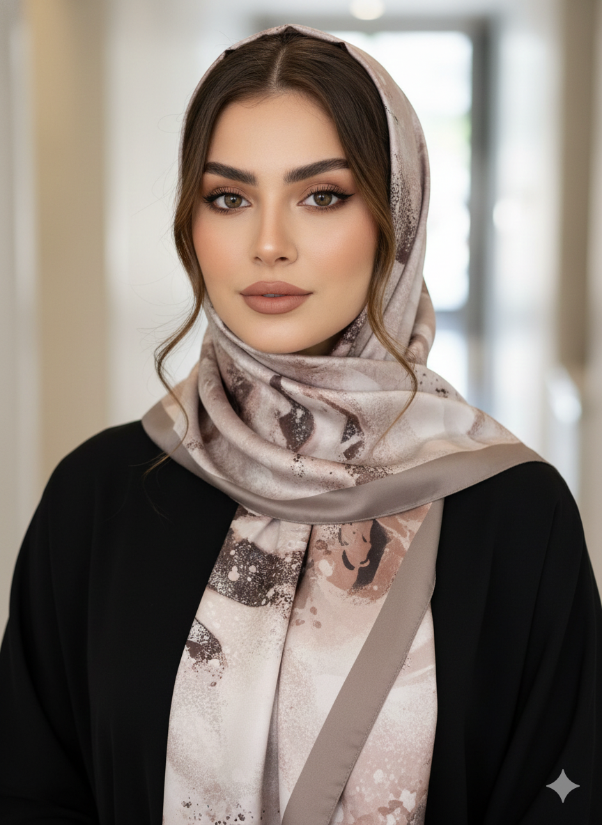 NA-143 Watercolour Silk MODAL Hijabs - Memsaab Online