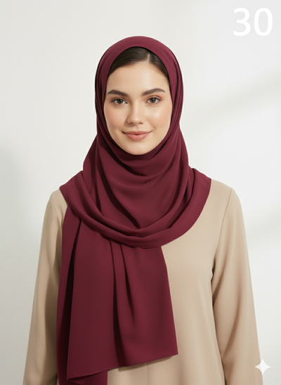 *5 for £10* Chiffon Scarf Hijab High Quality - Memsaab Online