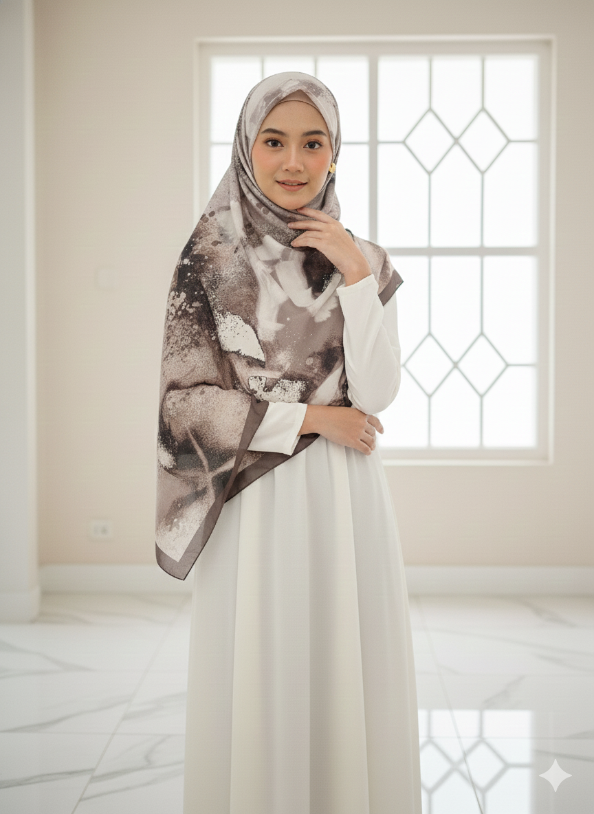 NA-143 Watercolour Silk MODAL Hijabs - Memsaab Online