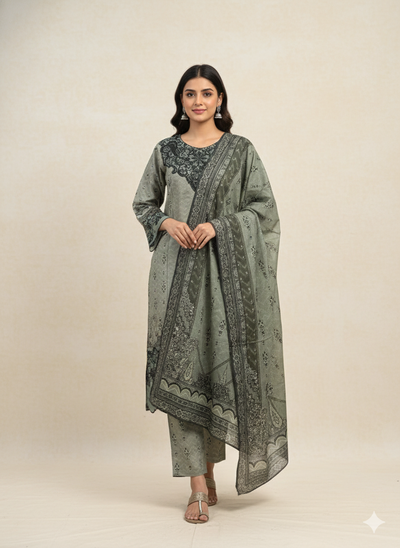 SMRF-21 -Readymade luxury Khaddar Suit 2025 - Memsaab Online