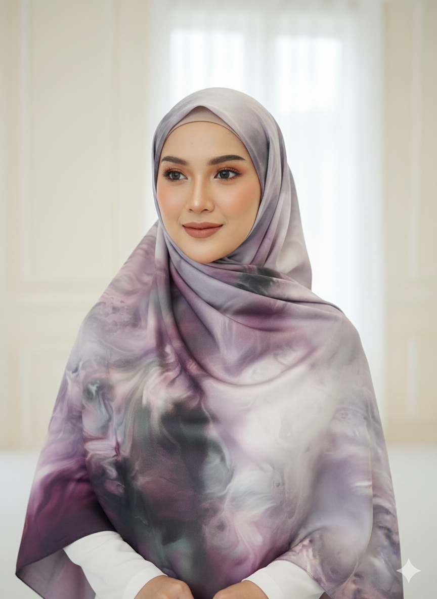 NA-141 Watercolour Silk MODAL Hijabs - Memsaab Online
