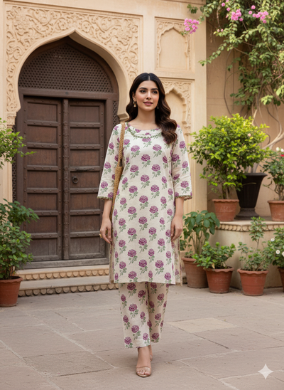 SLMN-25 Readymade Khaddar Co-ord - Memsaab Online
