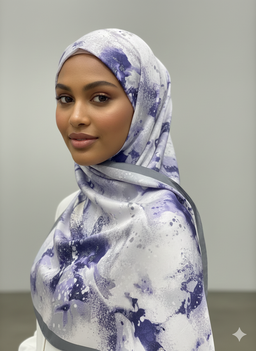 NA-143 Watercolour Silk MODAL Hijabs - Memsaab Online