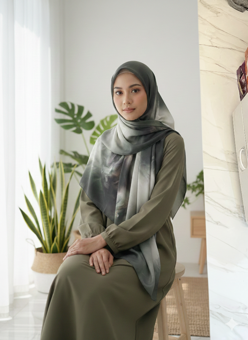 NA-141 Watercolour Silk MODAL Hijabs - Memsaab Online