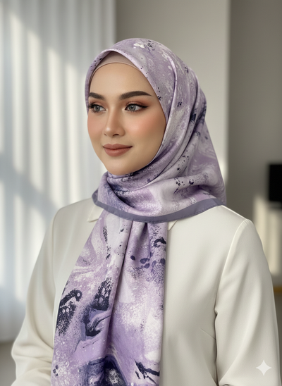 NA-143 Watercolour Silk MODAL Hijabs - Memsaab Online