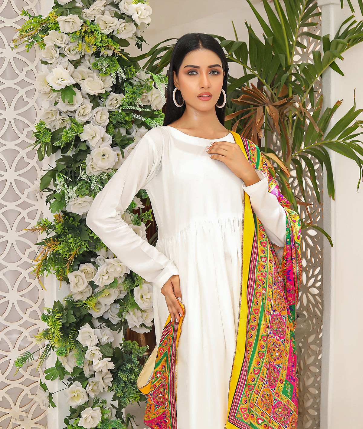 HK215 Zora Readymade Linen Dress - Memsaab Online