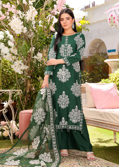 HK255 Dilreva - Green Mummy n Me Outfit - Memsaab Online