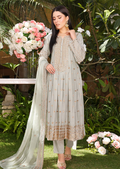 HK258 Zorra - Mint Readymade Linen Dress - Memsaab Online