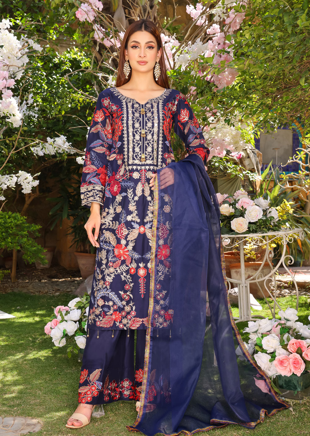 HK261 Ashanti - Navy Mummy n Me Suit - Memsaab Online